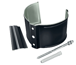 Кронштейн трубы на кирпич, RAL 7024