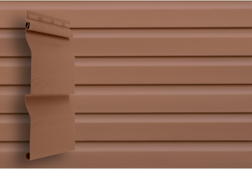 Виниловый сайдинг Grand Line Корабельная доска, Classic Color Plus темно-бежевый