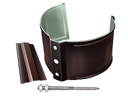 Кронштейн трубы на кирпич, RAL 8017