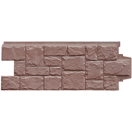 Фасадная панель Grand Line Крупный камень, Design Plus миндаль