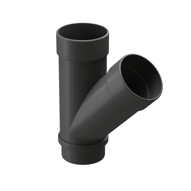 Тройник 45° водосточной трубы, RAL 7024