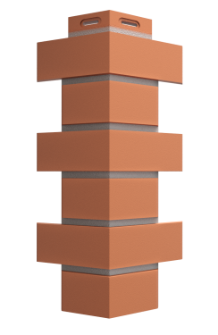 Угол наружный для фасадных панелей Флемиш, красный жженый