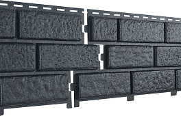 Сайдинг Stone-House Кирпич, графитовый