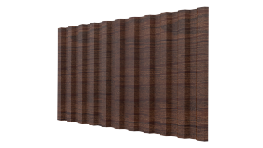 Профнастил НС21 1065/1010x0,45 мм, Printech Темное дерево