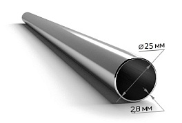 Труба круглая 25x2,8 мм (5,8 метров)