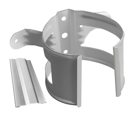 Кронштейн трубы на дерево, RAL 9003