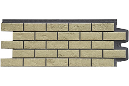 Фасадная панель Grand Line Состаренный кирпич, Design Plus ваниль темно-бежевый шов