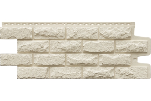 Фасадная панель Grand Line Колотый камень, Classic молочный