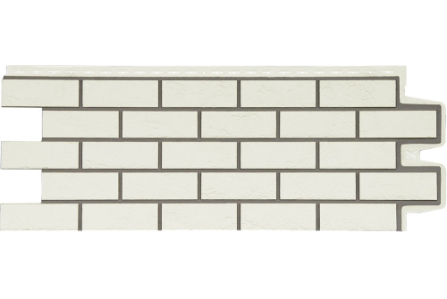 Фасадная панель Grand Line Состаренный кирпич, Design (шов 7006) молочный