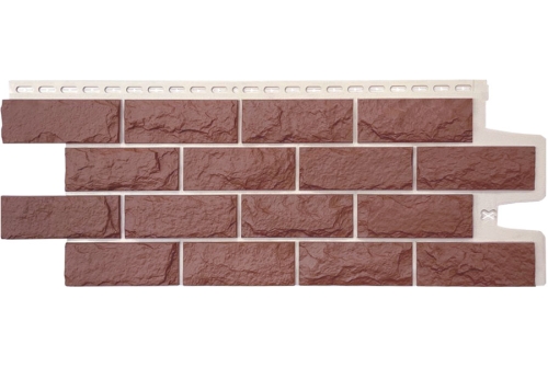 Фасадная панель Grand Line Колотый камень, Design Plus корица бежевый шов