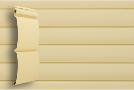 Виниловый сайдинг Grand Line Блок-хаус, Classic Standart ванильный