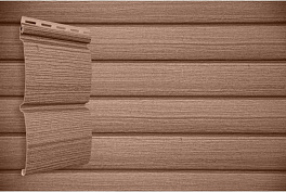 Виниловый сайдинг Grand Line Блок-хаус, Design Tundra рябина