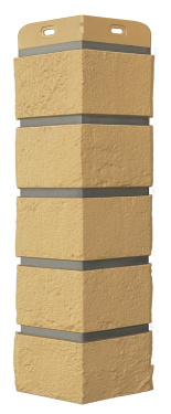 Угол для фасадных панелей Состаренный кирпич, Design (шов 7006) песочный