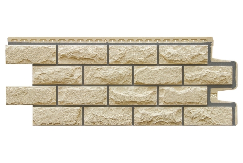 Фасадная панель Grand Line Колотый камень, Design (шов 7006) бежевый