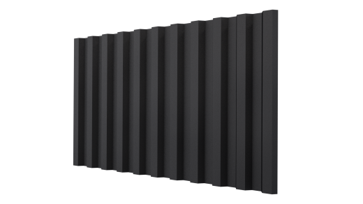 Профнастил НС21 1065/1010x0,5 мм, V-MATT RAL 9005