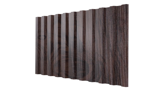 Профнастил НС21 1065/1010x0,45 мм, Printech Темное дерево